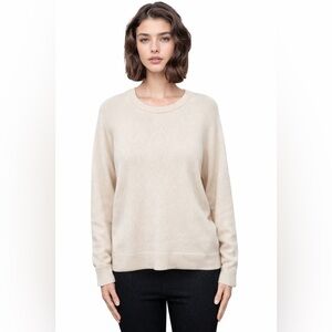 Subtle Luxury Soft Cream Crewneck Sweater